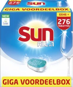 SUN® Sun All-in 1 Normaal Vaatwastabletten - 276 Tabletten - Voordeelverpakking