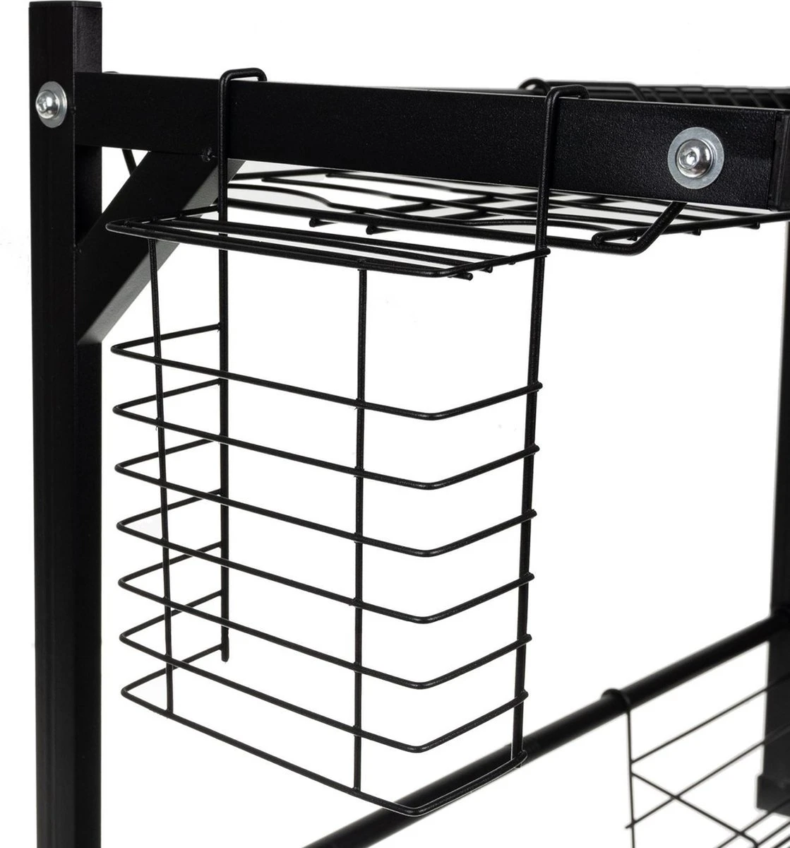 Afdruiprek Droger Zwart Voor Bestek Boven De Gootsteen 65 Cm X 29 Cm X 52 Cm - Afbeelding 9