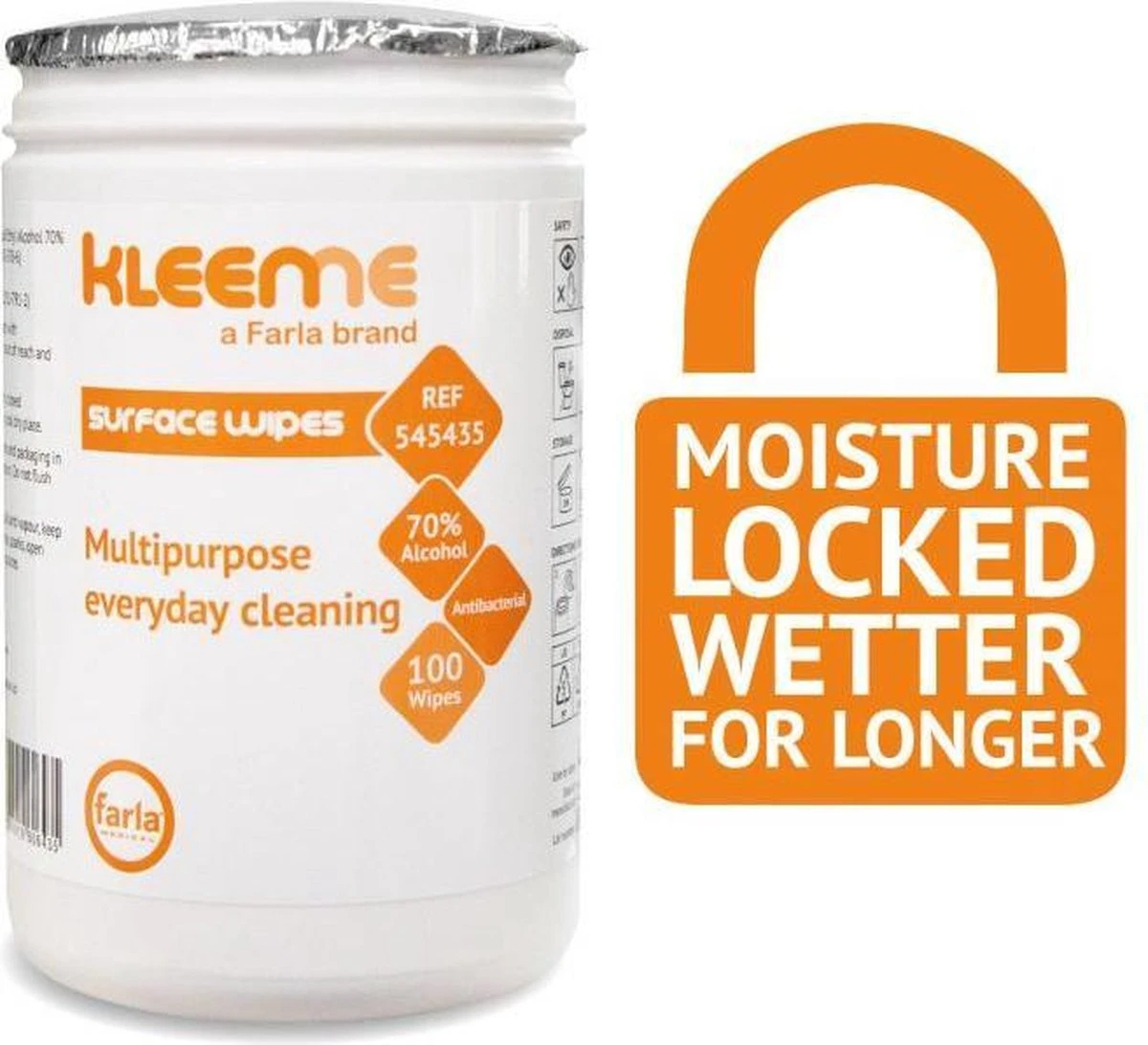 Schoonmaakdoekjes - Ontsmettingsdoekjes - Desinfectiedoekjes - Desinfectie Doekjes - KleenMe - Alcohol Doekjes - Alcoholdoekjes - Allesreiniger Zachte Antibacteriële Alcohol Wipes- 100 Doekjes - Met Dispenser - 70% Alcohol - 185 X 110mm - Afbeelding 4