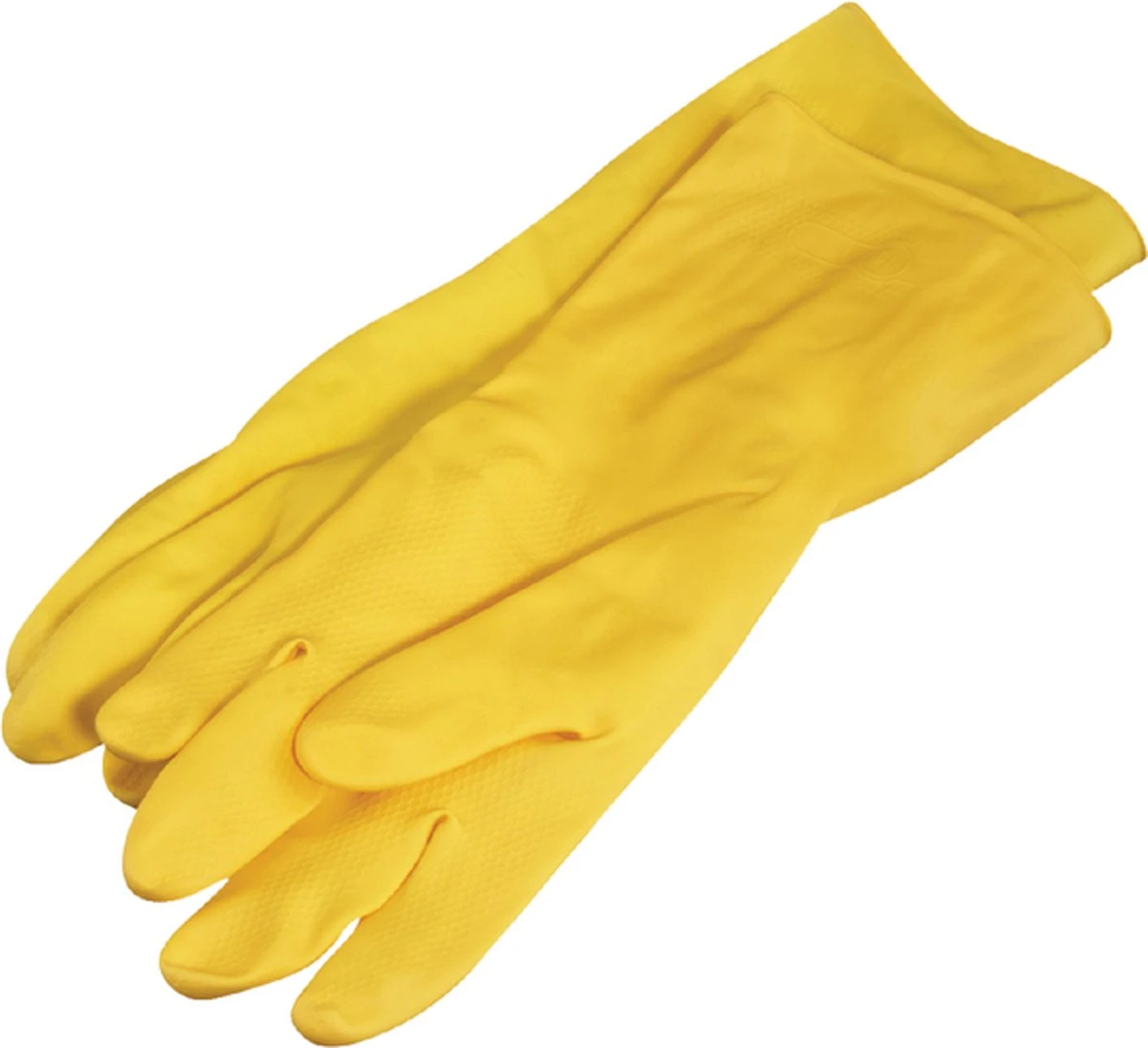 Multy Luxe Huishoudhandschoenen Maat M - Natuurlatex Met Katoenen Vlokvoering - Anti Slip - Rubberen Handschoenen - Waterdicht - Natuurlijk Latex - Maat M - Afbeelding 3