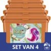 Robijn Kokos 3 In 1 Wascapsules - 4 X 15 Wasbeurten - Voordeelverpakking