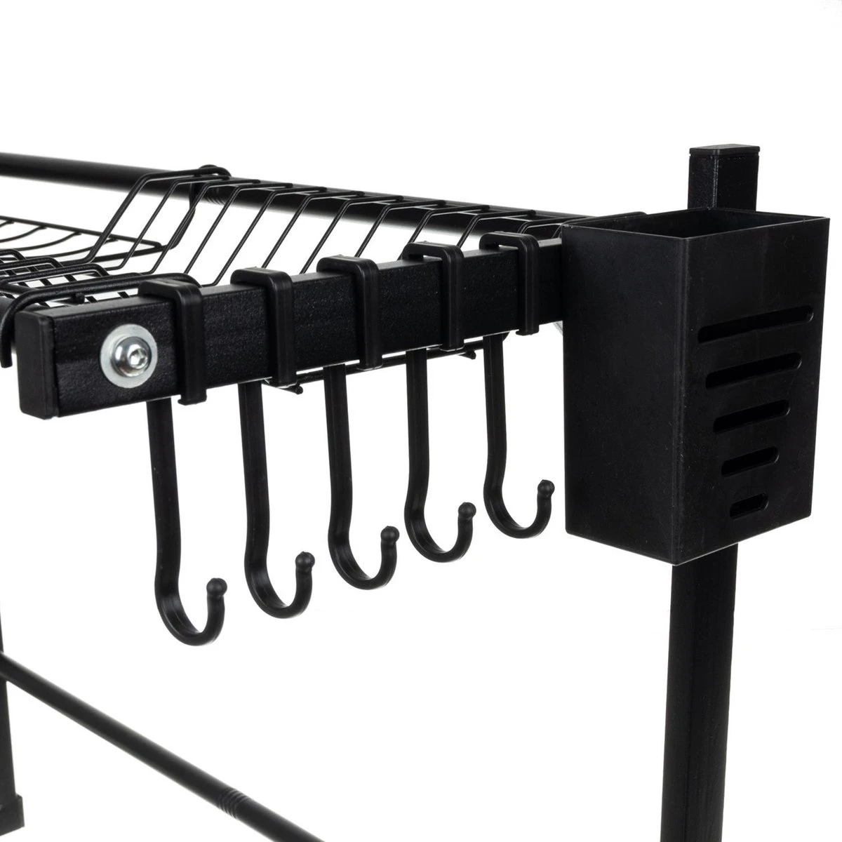 Afdruiprek Droger Zwart Voor Bestek Boven De Gootsteen 65 Cm X 29 Cm X 52 Cm - Afbeelding 5