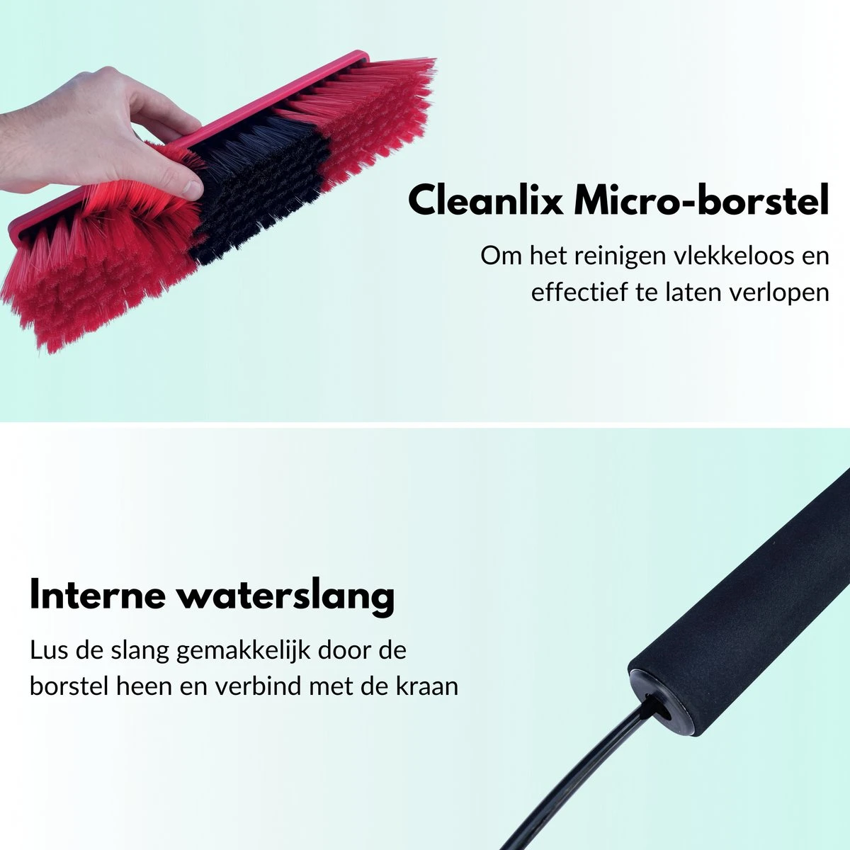 Cleanlix Telescoopsteel Met Borstel - Met Waterdoorvoer - Telescopische Wasborstel - Ramenwassen - Uitschuifbaar Tot 9 Meter - Afbeelding 7