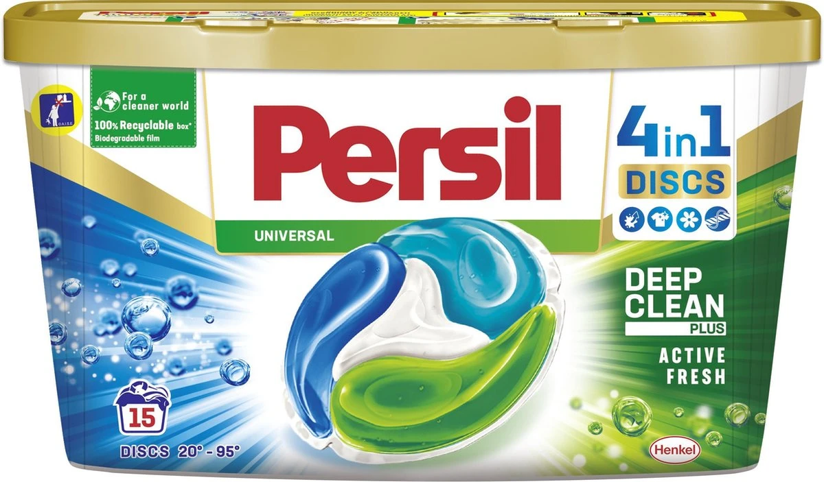 Persil® Persil 4in1 Discs Universal Wascapsules - Wasmiddel Capsules - Voordeelverpakking - 8 X 15 Wasbeurten - Afbeelding 2