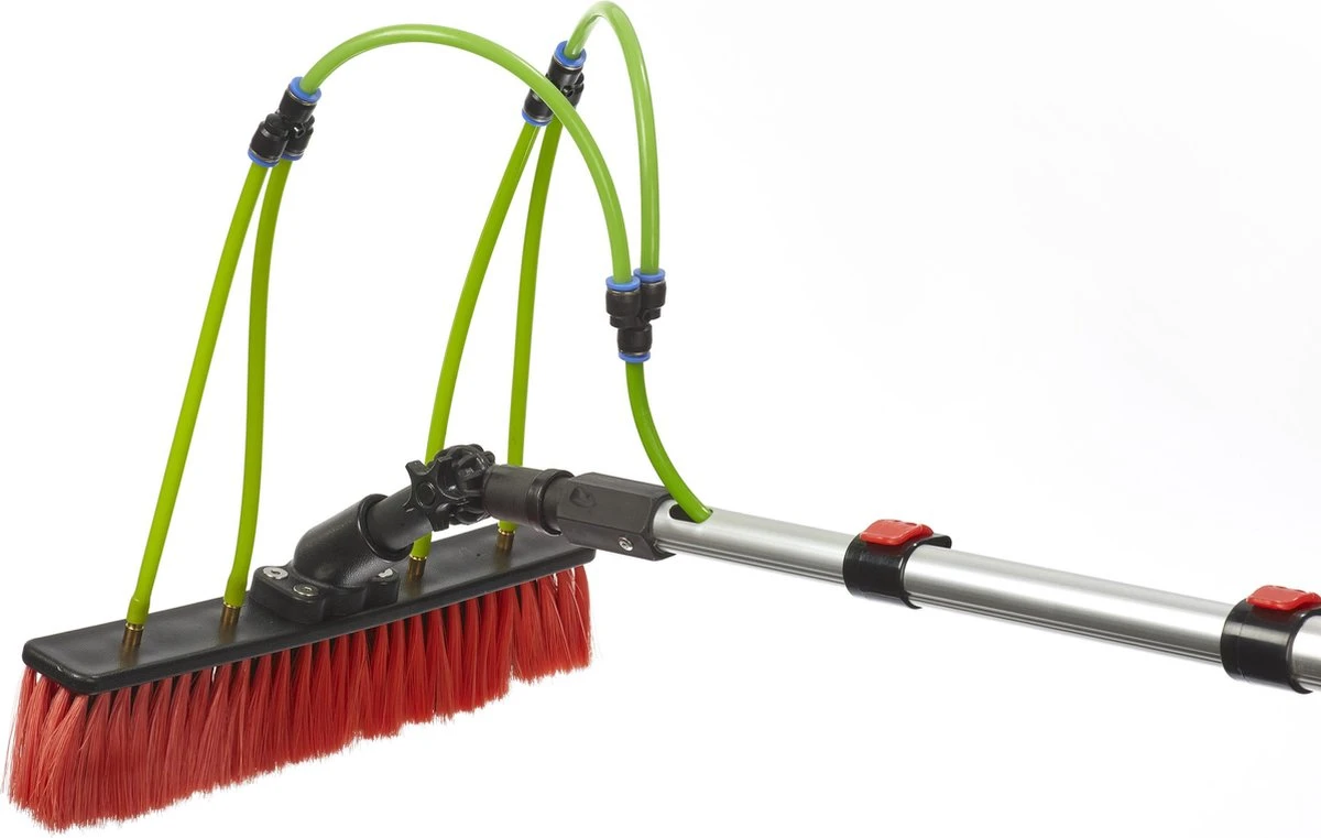 Aqua2Go Telescoopsteel 10,6 Meter - Lichtgewicht Aluminium - 40 Cm. Borstel - Ramen Wassen - Zonnepanelen - Afbeelding 2