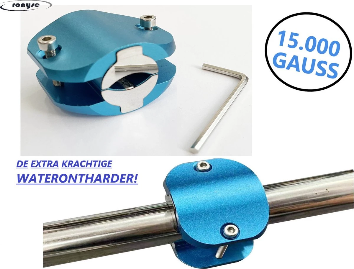 Magnetische Waterontharder 15.000 Gauss - Professionele Waterontharder Magneet - Waterontkalker Waterleiding - Blauw - Anti Kalk