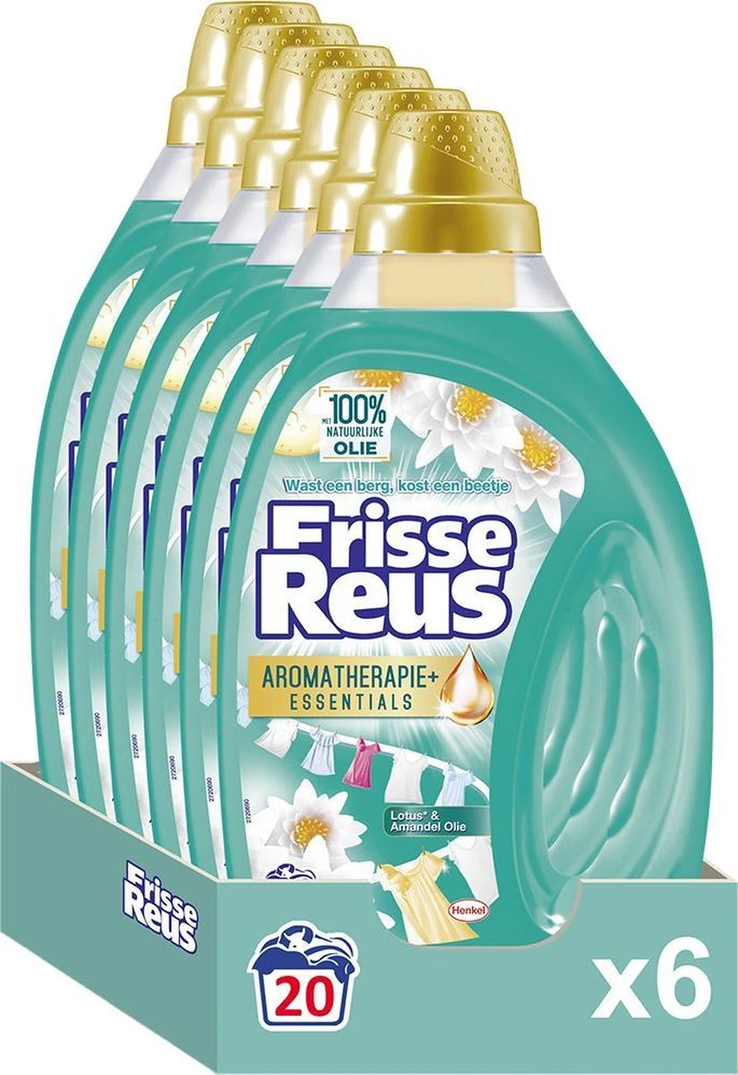 Frisse Reus Lotus Amandel Gel Vloeibaar Wasmiddel - Witte Was - Voordeelverpakking - 120 Wasbeurten - Afbeelding 4
